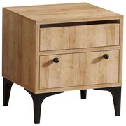 Κομοδίνο Orabella 393MRD1204 45x40x51cm Oak-Black