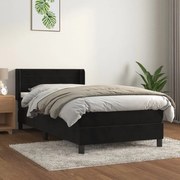 ΚΡΕΒΑΤΙ BOXSPRING ΜΕ ΣΤΡΩΜΑ ΜΑΥΡΟ 90X200 ΕΚ. ΒΕΛΟΥΔΙΝΟ 3130999