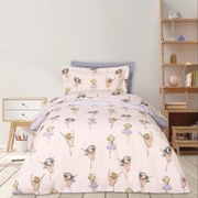 Παπλωματοθήκη Παιδική 4913 (Σετ 2τμχ) Pink-Lilac Das Home Μονό 160x240cm 100% Βαμβάκι