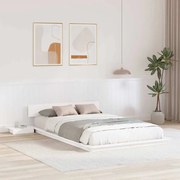 vidaXL Σκελετός Κρεβατιού με κεφαλάρι Καφέ 135 x 190 cm ξύλο