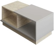 Τραπέζι Σαλονιού Consept 382NRC1214 90x45x36cm Travertine Beige-Grey