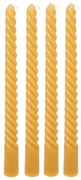 Κεριά Για Κηροπήγιο 25εκ. (Σετ 4τμχ) A-S Hugo Twist Yellow 207036B