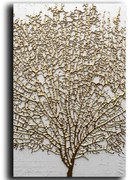 Πίνακας Καμβάς 122RMF1180 45x70cm White-Gold Wallity Κάθετοι Ξύλο,Καμβάς