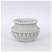 Κασπώ Τσιμεντένιο Γκρι Με Κρόσσια 22x22x15cm 752-18065 Estheti-752-18065-Γκρι 752-18065