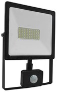 BLACK SENSOR LED SMD FLOOD LUMINAIRE IP66 50W 6000K 4500Lm 230V RA80 ACA Q5060S