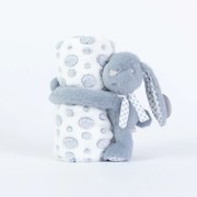 Κουβέρτα Αγκαλιάς Σετ Κουκλάκι Rabbit Γκρι - 75 x 100 cm - Γκρι - Borea