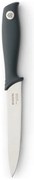 Μαχαίρι Brabantia Tasty+ 1001165, 13,3 cm, Σκληρυμένο ατσάλι, Ανθεκτικό σε γρατζουνιές και διάβρωση, Σκούρο γκρι