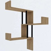 Ραφιέρα Τοίχου Bombe 495SSE1153 105x20x60cm Oak-Black
