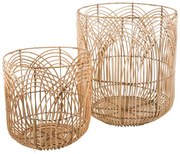 Καλάθια Bilbao Φυσικό Rattan Σετ 2 τμχ dia46xH50cm/dia36xH35 cm Eightmood