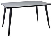 Τραπέζι UNION 130x80cm Βαφή Μαύρη/Γυαλί Άσπρο