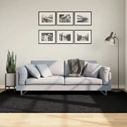 Χαλί Shaggy PAMPLONA με Ψηλό Πέλος Μοντέρνο Μαύρο 160x230 εκ. 375281