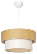 Pisco single-light ceiling lamp fabric in natural and cream shade D38x55cm 38x38x55 εκ.