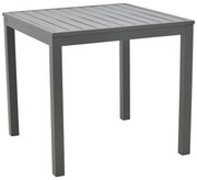 Τραπέζι Kliton  pakoworld αλουμινίου ανθρακί 80x80x74εκ - 288-000005