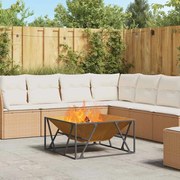 vidaXL Φωτιά Καφέ 80 x 80 x 40 cm Ατσάλι σκληρυθέν στον αέρα