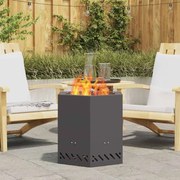 vidaXL Φωτιά Μαύρο 48 x 48 x 51 cm Κρύα έλαση από χάλυβα