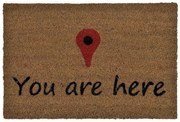 Πατάκι Εισόδου You Are Here LBTAH-AX69346 40x60cm Multi Andrea House 40Χ60