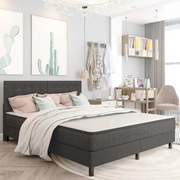 ΚΡΕΒΑΤΙ BOXSPRING ΣΚΟΥΡΟ ΓΚΡΙ 180 X 200 ΕΚ. ΥΦΑΣΜΑΤΙΝΟ 3054714