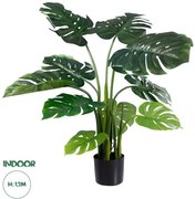 Artificial Garden MONSTERA 20002 Τεχνητό Διακοσμητικό Φυτό Μονστέρα Υ120cm  Globostar-20002-Πράσινο 20002