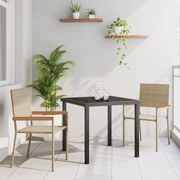 vidaXL Σετ Τραπεζαρίας Κήπου 3 Τεμαχίων Μπεζ Πολυ Ρατάν