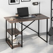Γραφείο εργασίας Odeon Megapap χρώμα rustic καρυδί 120x59,8x73,8εκ.