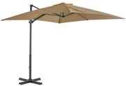 vidaXL Ομπρέλα Κρεμαστή Χρώμα Taupe 250 x 250 εκ. με Ιστό Αλουμινίου