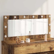 vidaXL Καθρέφτης Vanity με LED Φώτα Παλιό Ξύλο 100x45x18 εκ.