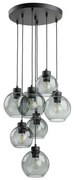 Κρεμαστό Φωτιστικό Οροφής 7xE27 Γυαλί Cubus TK Lighting 10207 Φιμέ/Smoke