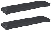 vidaXL Σετ Μαξιλαριών Πάγου 2 pcs Μαύρο 150 x 40 x 8 εκ. ύφασμα