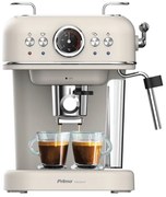 Primo PREM-40445 Μηχανή Καφέ Espresso Eco 20Bar 3σε1 Αναλογικό καντράν θερμοκρασίας Ιβουάρ-Chrome