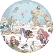 Mermaid Miracles Ταπετσαρια Τοιχου Ανοιχτο Μοβ Στρογγυλη 80cm