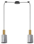 Φωτιστικό Οροφής SE21-GM-4-BL2-GL1 ADEPT TUBE Gold Matt Pendant Smoked Glass+ - 51W - 100W - 77-8577