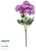 GloboStar® Artificial Garden  PURPLE PEONY FLOWER BRANCH 21080 Τεχνητό Διακοσμητικό Μπουκέτο Μώβ Παιώνιας Y45cm