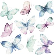 Διακοσμητικά αυτοκόλλητα τοίχου Watercolour Butterflies Ango