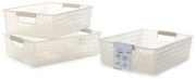 Καλάθι Με Λαβές Πλαστικό 30x21.5x8.5cm Σε 3 Χρώματα