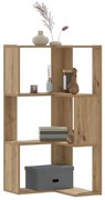 vidaXL Βιβλιοθήκη Γωνιακή 3 Επ. Αρτισιανή Δρυς 50x50x102εκ Επεξ. Ξύλο