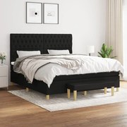 ΚΡΕΒΑΤΙ BOXSPRING ΜΕ ΣΤΡΩΜΑ ΜΑΥΡΟ 180X200 ΕΚ. ΥΦΑΣΜΑΤΙΝΟ 3137415