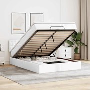 Οθωμανικό κρεβάτι με στρώμα Λευκό 140x190cm Faux Leather