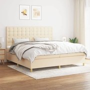 ΚΡΕΒΑΤΙ BOXSPRING ΜΕ ΣΤΡΩΜΑ ΚΡΕΜ 200X200 ΕΚ. ΥΦΑΣΜΑΤΙΝΟ 3142686