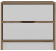 Κομοδίνο Elina 506MNR1503 54x40x47cm Walnut-White