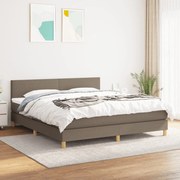 ΚΡΕΒΑΤΙ BOXSPRING ΜΕ ΣΤΡΩΜΑ TAUPE 180X200 ΕΚ. ΥΦΑΣΜΑΤΙΝΟ 3140477