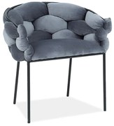 ΚΑΡΕΚΛΑ NORTE VELVET ΜΑΥΡΟ ΠΛΑΙΣΙΟ / ΓΚΡΙ BLUVEL 14 DIOMMI NORTEVCSZ DIOMMI-80-2335