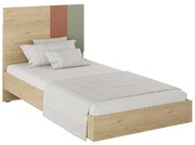 Κρεβάτι Terra Megapap χρώμα florida oak 100x200εκ.