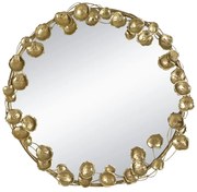 Artekko Leaf Καθρέπτης Τοίχου Μέταλλο Γυαλί Χρυσό (90x90x7)cm Artekko 86335-DS