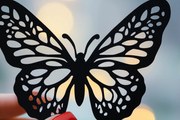Σετ των 2 Intra απο ξύλο plywood 3mm-4mm πάχος – Paper Cut Butterfly Δίασταση 20x20 cm INTRAFABR-113910292