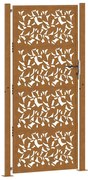 vidaXL Πύλη κήπου 105x205 cm από χάλυβα με φύλλα καιρικές συνθήκες