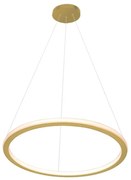 Φωτιστικό Οροφής Κρεμαστό 01381-04 46W LED 3000K 3680Lm D60cm Gold Luma