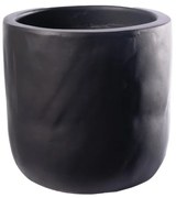 Supergreens Γλάστρα Τσιμεντένια Στρογγυλή "Gaze" Μαύρη 38x38x38 εκ.