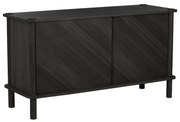 Μπουφές Italic B.Oak Doors 5124C5124-1 135x48x73.4cm Black Oak Natural