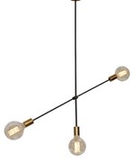 Φωτιστικό Οροφής  SE 136-3 CODY PENDANT BLACK &amp; BRUSHED BRASS B1 - 51W - 100W - 77-3536