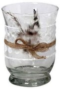Κηροπήγιο Για Ρεσώ Φτερό UNA218K4 Λευκό 11x9x9cm Espiel Glass